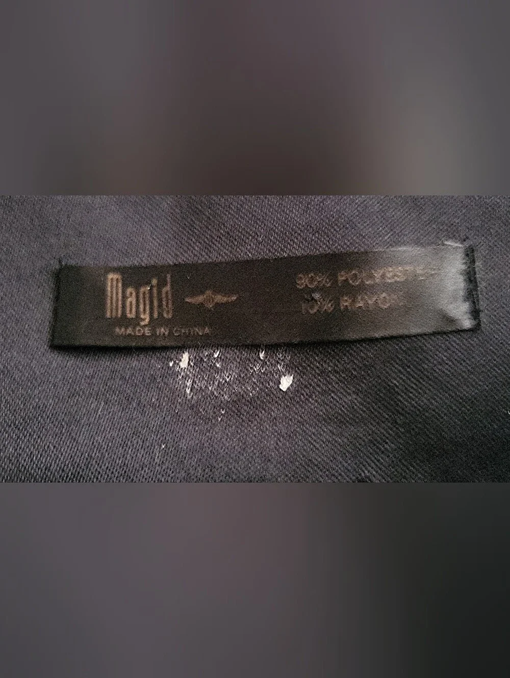 Vintage 90's Y2K Magid Black Satin Gold & Copper Beaded Statement Stretch Belt L